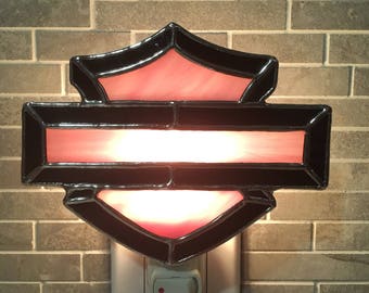 Stained glass Nightlight Harley