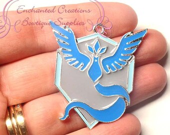Pokemon Blue Team Mystic Inspired Chunky Pendant, Keychain, Bookmark, Zipper Pull, Chunky Jewelry, Purse Charm