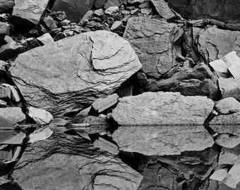Rock Reflections matted fine art archival print