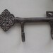 Metal Key Hook Key Shaped Key Hanger Decorative Hook, Key Rack Wall Mount Key Holder Skeleton Key Style Hook,Metal Wall Hook Entryway Hook