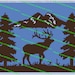 Elk Silhouette Crochet Graph