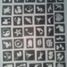 50 Mini small girls tattoo stencils for glitter tattoos / body art / airbrush fund raising