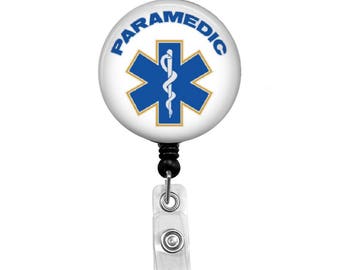 Paramedic - Badge Reel Retractable ID Badge Holder