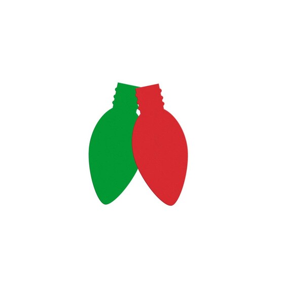 Christmas Lights Die Cut Bulb Paper Cut Outs Holiday