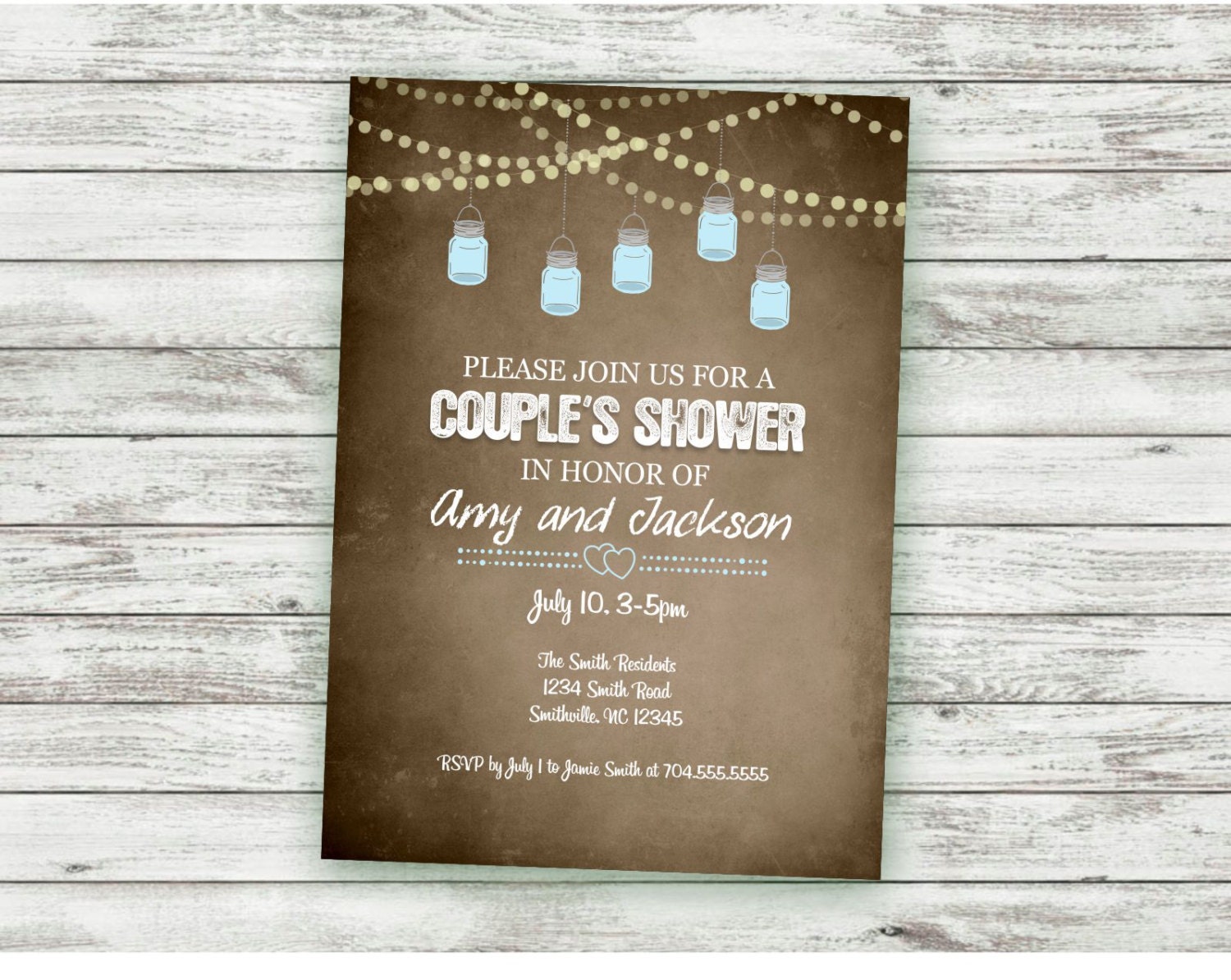 Rustic Couples Shower Invitations 6