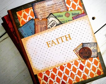 Faith Prayer Journal Unlined Pages Bible Journal