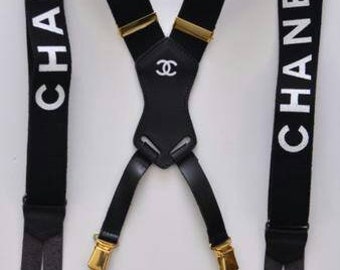 Handmade CHANEL Logo Supsender Braces