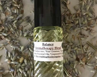Organic Aromatherapy Roll-On Blend...BALANCE/Roll-On/Hormone Balancing/Mood Balancing/Natural Remedy/Organic Essential Oils/Esthetician Made