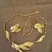 Horalia necklace and earrings, made in Germany 1940's women's vintage jewelry gold and pearls