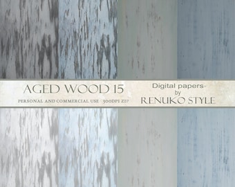 Aged wood 15 digital paper photoshop textures scrapbook paper