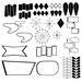 Retro Mid Century Modern Clip Art Instant Download Scrapbook Supplies