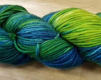 Hand Painted Merino Brazilian Emerald Yarn