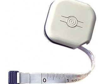 Clover Shiro Soft Tape Measure, Made in Japan Measuring Tape; 60" Sewing, Seamstress, Tailor Flexible Ruler Tape, Retractable Clover Shiro