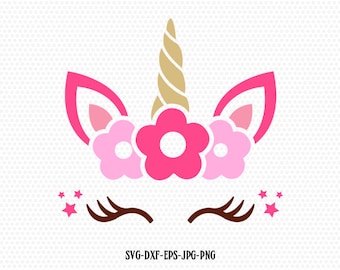 unicorn svg, unicorn eyelashes, unicorn birthday svg, Magical unicorn svg,, unicorn face svg, Cricut, Silhouette Cut File, SVG DXF EPS