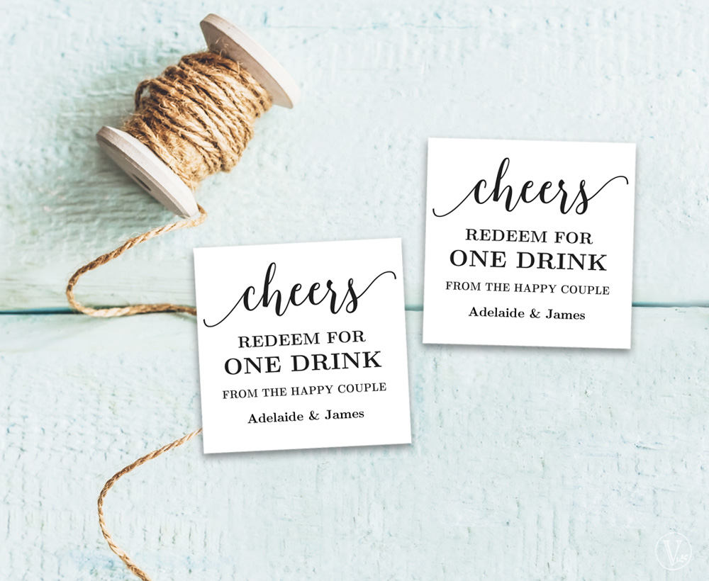 Drink Tickets Printable Wedding Drink Tickets Drink Token