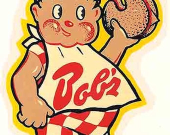 Vintage Style Bob's Big Boy Restaurant California Travel Decal sticker