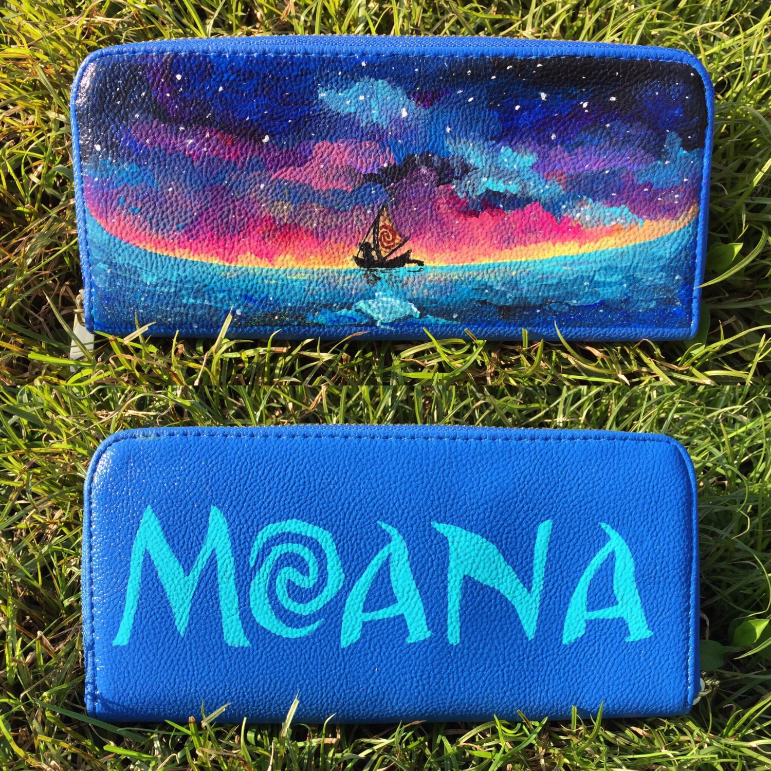 Moana Wallet Hand Painted Disney Wallet