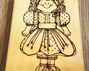 Jenny Girl Rubber Stamp from D.O.T.S