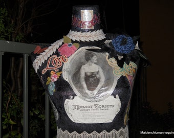 Black and Blue Dress form