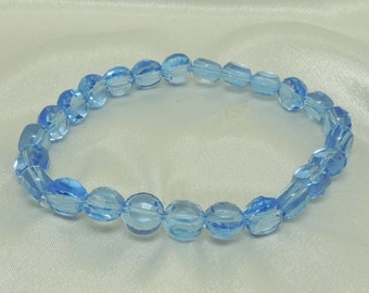Blue Crystal Stretch Bracelet