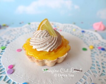 Fake Cake Tart Tartelette Mini Dessert Lemon Meringue SINGLE