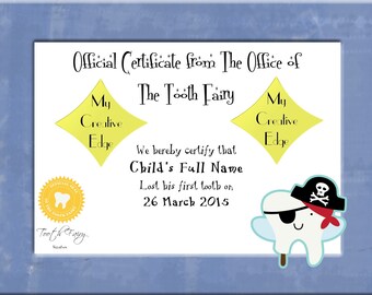 Tooth Fairy Certificates