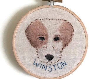 Custom Dog Embroidery, 4 Inch Hoop