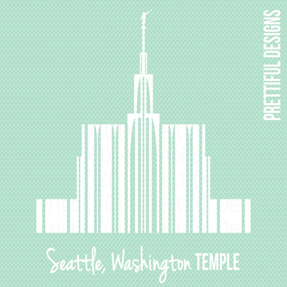 Seattle Washington Temple LDS Mormon Clip Art png eps svg