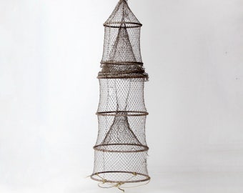 vintage fyke net, XL fishing net
