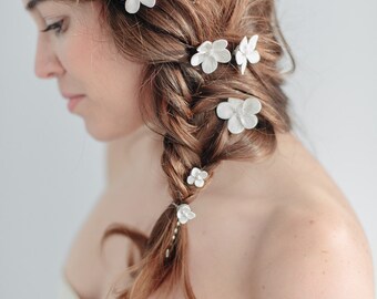 Bridal Hair Pins- Bridal Flower Hair Pin Set, Wedding Hair, Abigail Grace Bridal