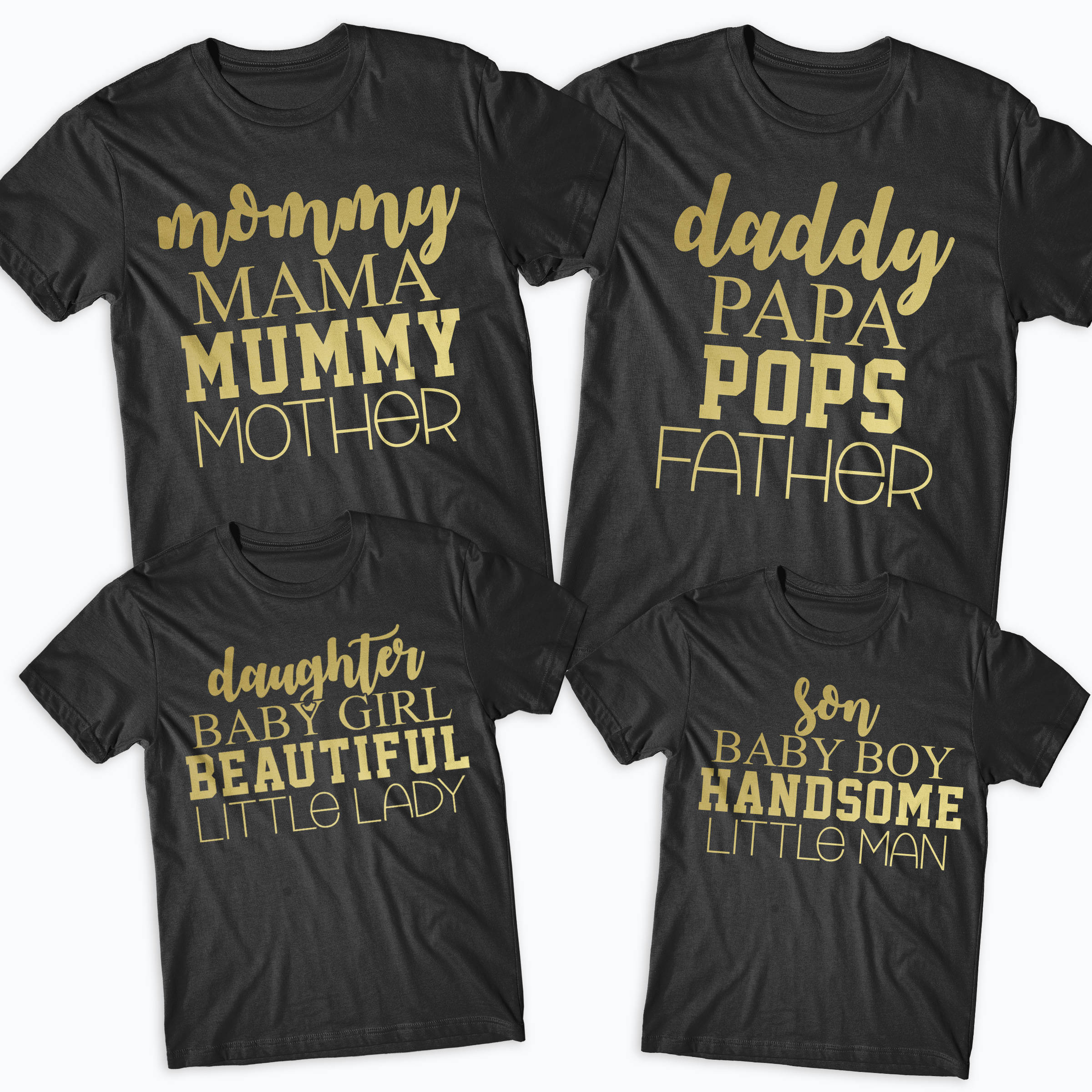 father mother and daughter t shirts