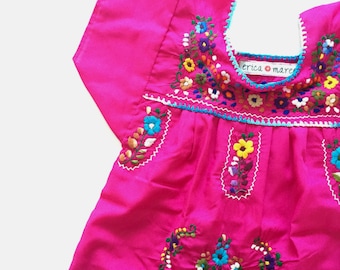 Baby Girls Mexican Dress with Embroidery