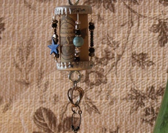 Busch Light Cork beaded key chain