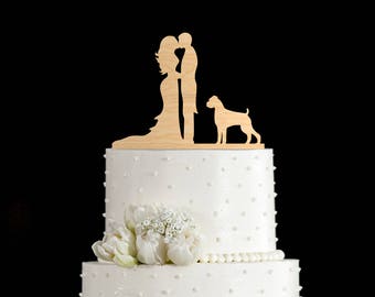 Boxer wedding cake topper,dog cake topper,Boxer dog,Wedding topper Boxer dog,Boxer dog silhouette,dog wedding cake topper,boxer wedding,649