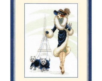 Cross Stitch Kit A walk in Paris