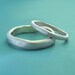 River Wedding Ring in Recycled Sterling Silver, Modern Organic Wedding Ring, Choose a Finish and Width, Free Engraving