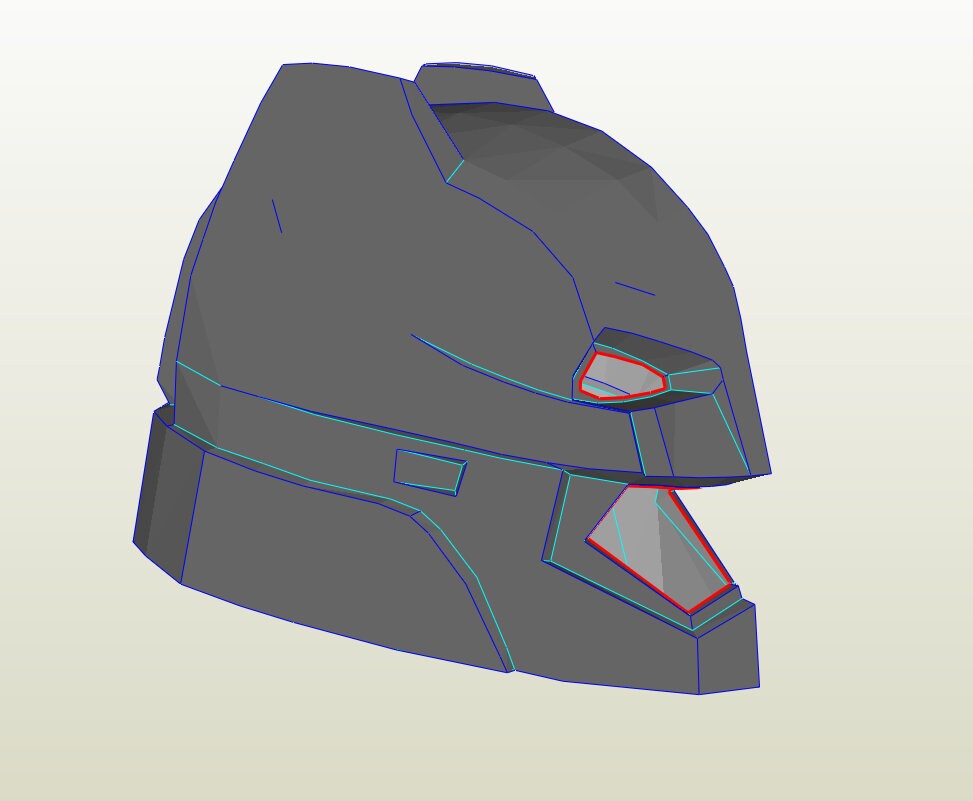 Batman helmet foam template
