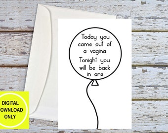 Dirty Birthday Cards, Birthday For Him, Sex Card, Naughty Birthday, Funny Husband Card, Sexy Card For Boyfriend, Dirty Gifts, Printable