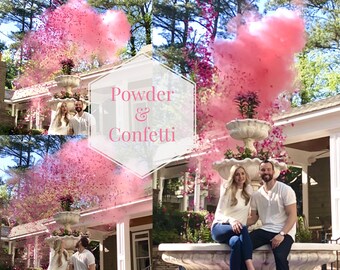 24" Confetti Cannon & Powder Cannon Gender Reveal Smoke Powder Cannons and Confetti cannons! New Gender Reveal Idea!
