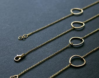 Gold dainty bracelet for women minimalist bracelet geometric circle everyday bracelet adjustable chain delicate jewelry - Topo Bracelet 5
