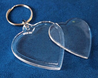 Set of 2 plastic customize keychain