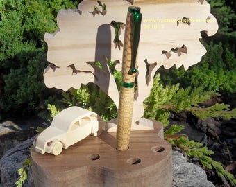 PENCIL holder 2 cv and other solid wood