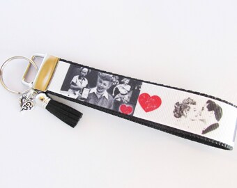 I Love Lucy Key Fob - Lucille Ball Key Chain - Lucy Key Holder - I Love Lucy Fan Gift - Red Head - Lucy Ricardo - Gifts Under 10 For Her