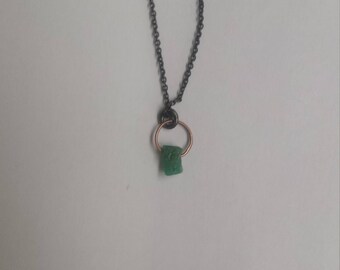 Rough Emerald Necklace