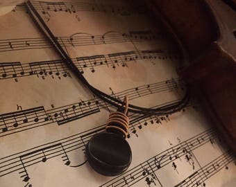 Vintage Violin Tuning Peg Necklace