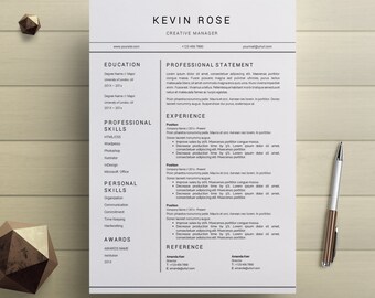 modern resume template modern cover letter reference letter modern cover letter
