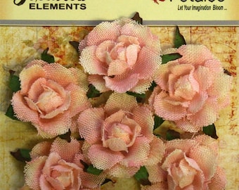 Petaloo Textured Elements Garden Canvas Rosettes Pink