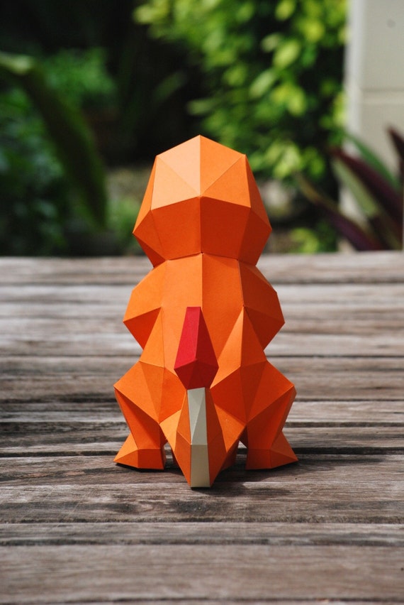 Paper craft DIY Charmander Pokemon paper model Art