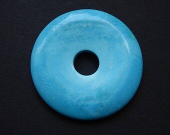 Stone Howlite Turquoise Donut 5 cm in diameter