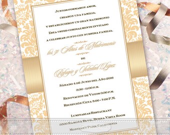 Spanish Wedding Anniversary Invitations 4